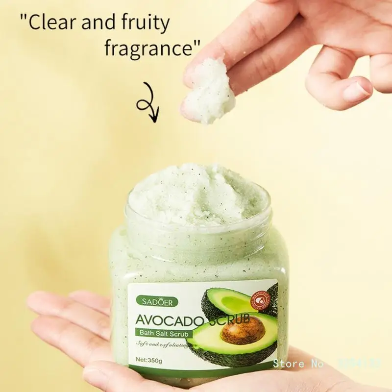 

350g Body Scrub Skin Care Bath Salt Cleansing Soften Remove Dead Skin Fruit Blueberry Avocado Mangoes Nourishing Care