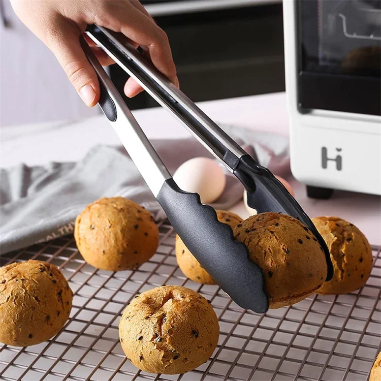 Silicone Kitchen Tongs - Non-Stick BBQ  Salad Serving Utensils