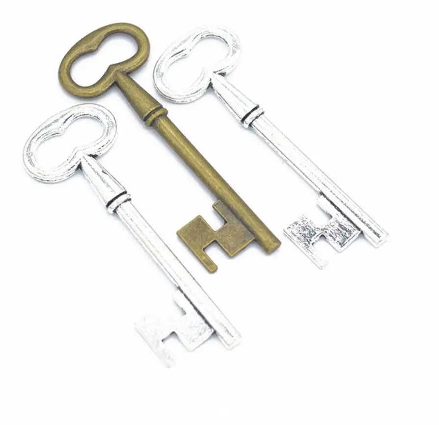 20pcs 57x20mm Key Charms Metal Keys Charms Vintage Key Charms Findings Vintage DIY Accessories For Jewelry Making F0170