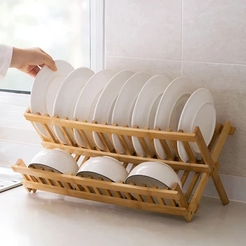 2-Tier Bamboo Dish Rack 1