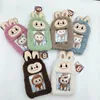 Cartoon Labubu Card Holder Kawaii Photocard Holder 3 Inch Card Storage Bag Keychain Pendant Gifts Students School Stationery 2