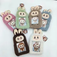 Cartoon Labubu Card Holder Kawaii Photocard Holder 3 Inch Card Storage Bag Keychain Pendant Gifts Students School Stationery 2