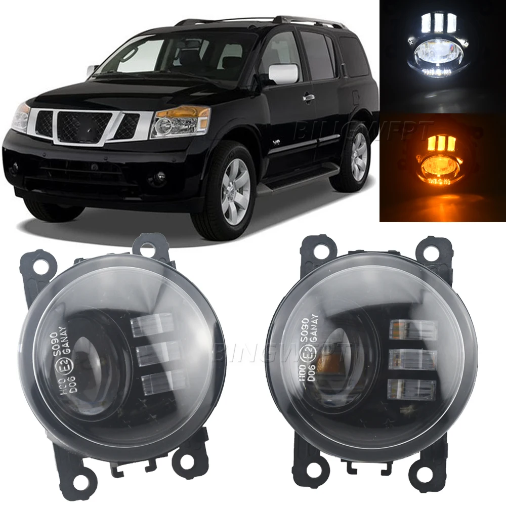 2Pcs Fendinebbia A Led Per Nissan Note E11 Navara D40 Pathfinder R51 Pixo Nv350 Sentra Armada Frontier Xterra Titan Leaf Terrano