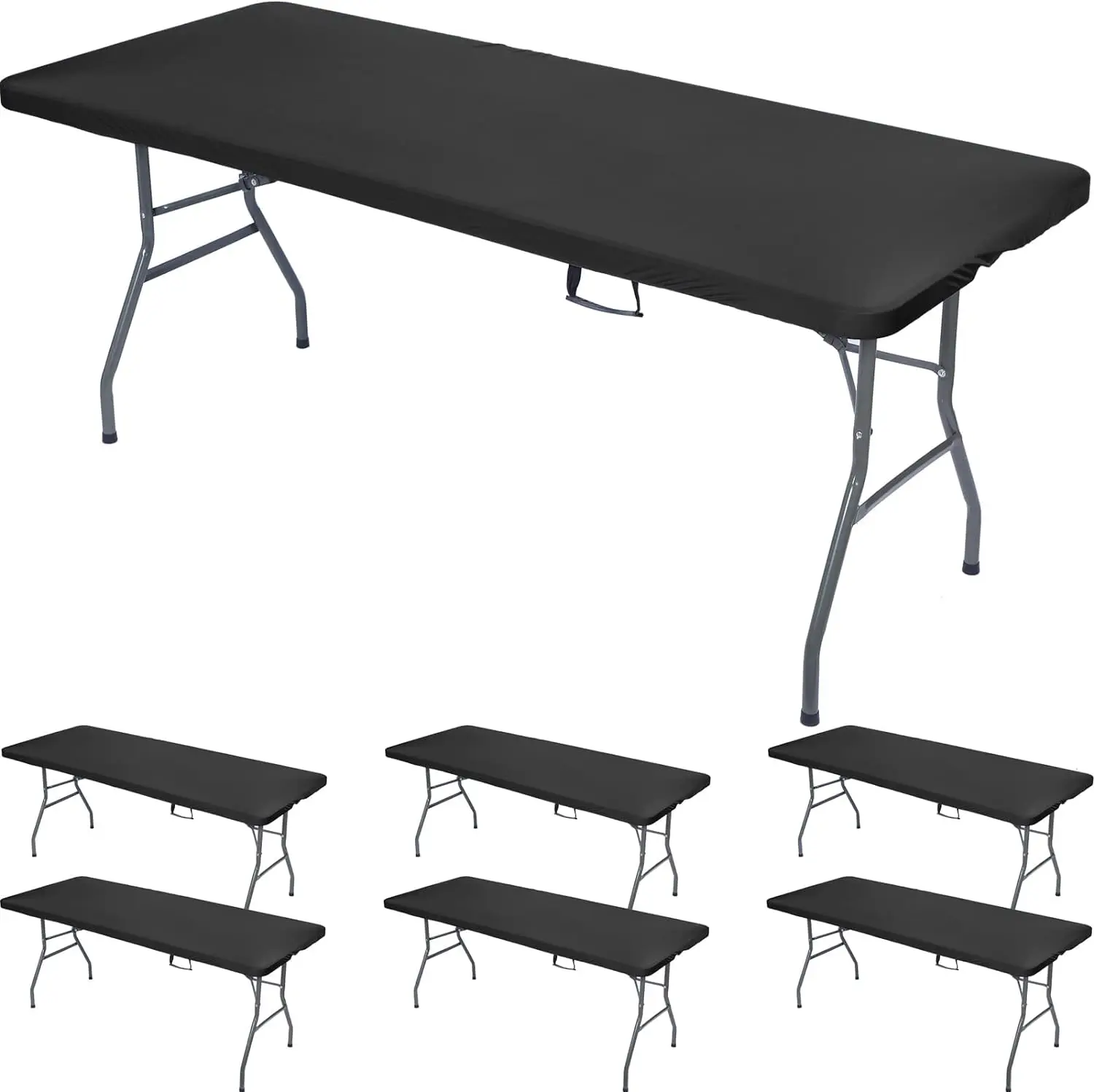 Cross-border Supply Elastic Tablecloth Rectangular Elastic Tablecloth Banquet Desktop Cloth Table Skirt