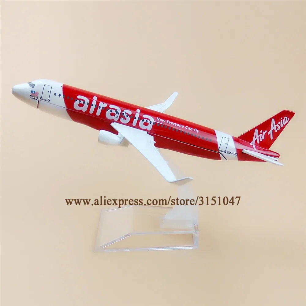 

16cm Air Asia A320 Airbus 320 Now Everyone Can Fly Airways Airlines Metal Alloy Airplane Model Plane Diecast Aircraft