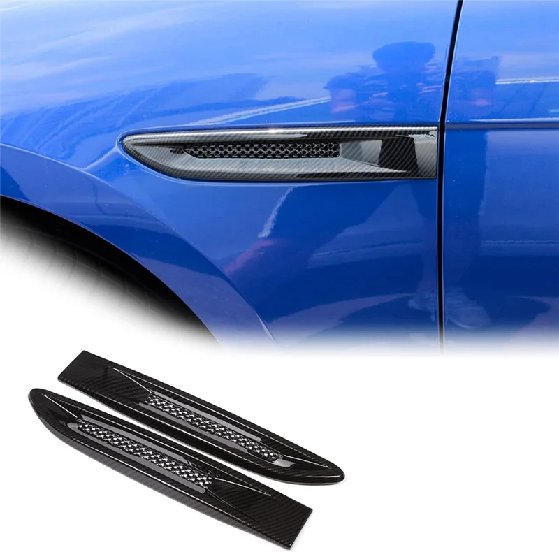 재규어 XF XFL XE F-Pace F Pace X761 용 펜더 사이드 에어 벤트 자동차 바디 아웃렛 커버 트림 장식 스티커