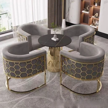 Lusso leggero, titanio, bar, semplice, moderno, bar, alto, casa, schienale, sedia, sedia da pranzo