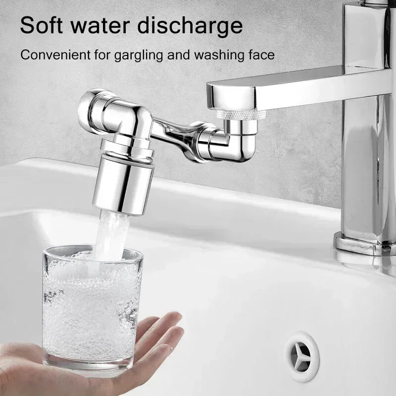 10pcs Two-speed switching arm Universal faucet anti-splash nozzle bubbler Extension 1080&deg; rotating arm