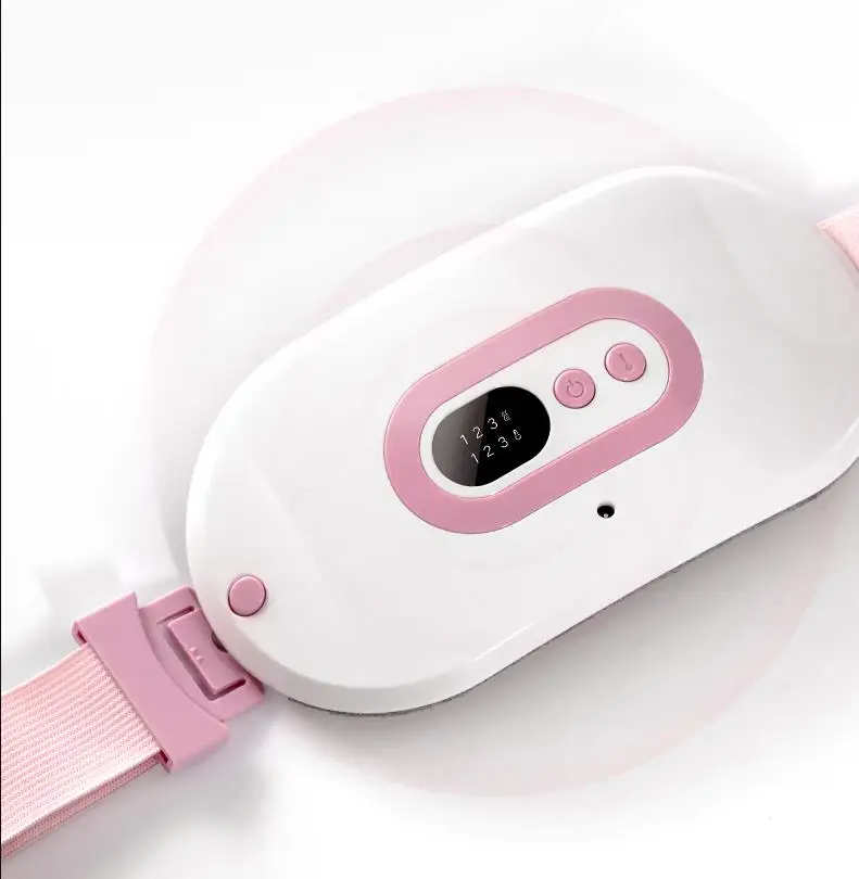 Pink Heating Women Warm Uterus Belt Waist Brace for Relief Dysmenorrhea Pain Menstrual Period Heated Waist Pads Health Care