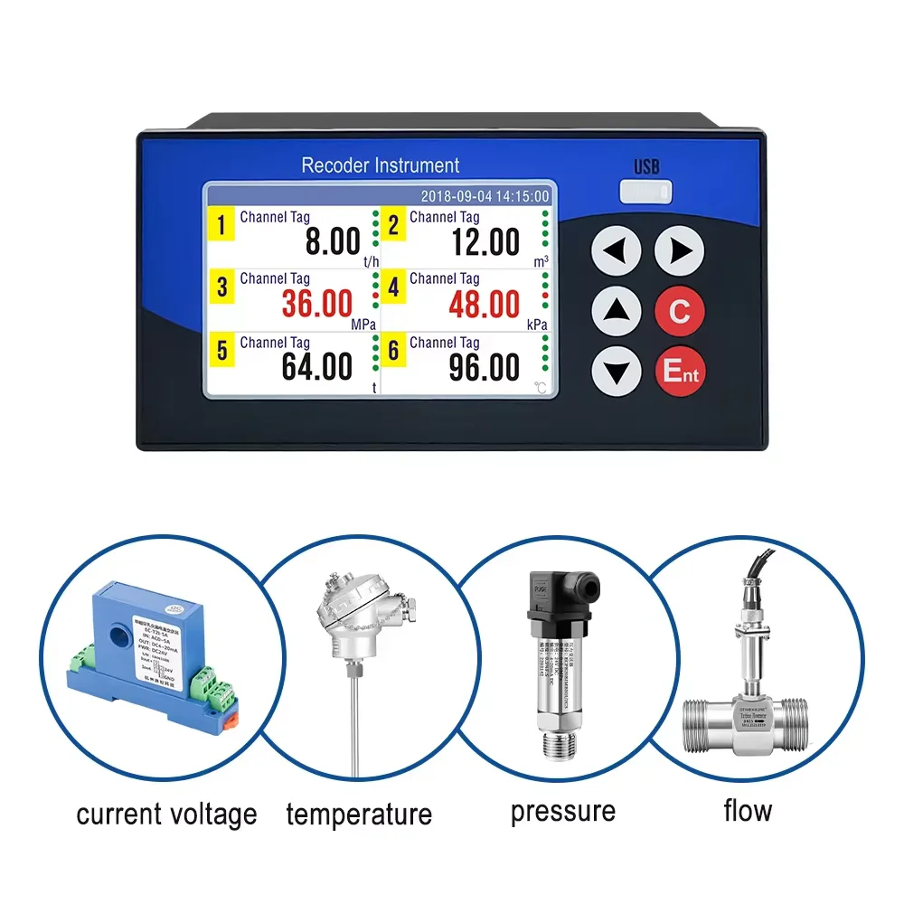 Jual Perekam Data Multisaluran PT100 K TC Tampilan Suhu Kurva Digital ...