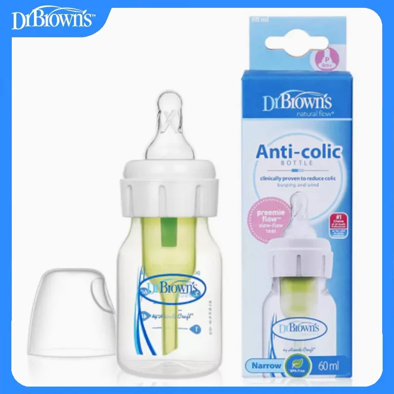 Dr. Brown's Natural Flow Anti-Colic Bottle P/0+Months 2 Pack 2 oz (60