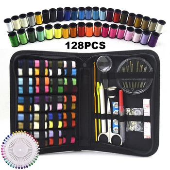 Kit da cucito Set di scatole da cucito multifunzione fai-da-te per quilting a mano cuciture filo da ricamo accessori per cucire kit da cucito