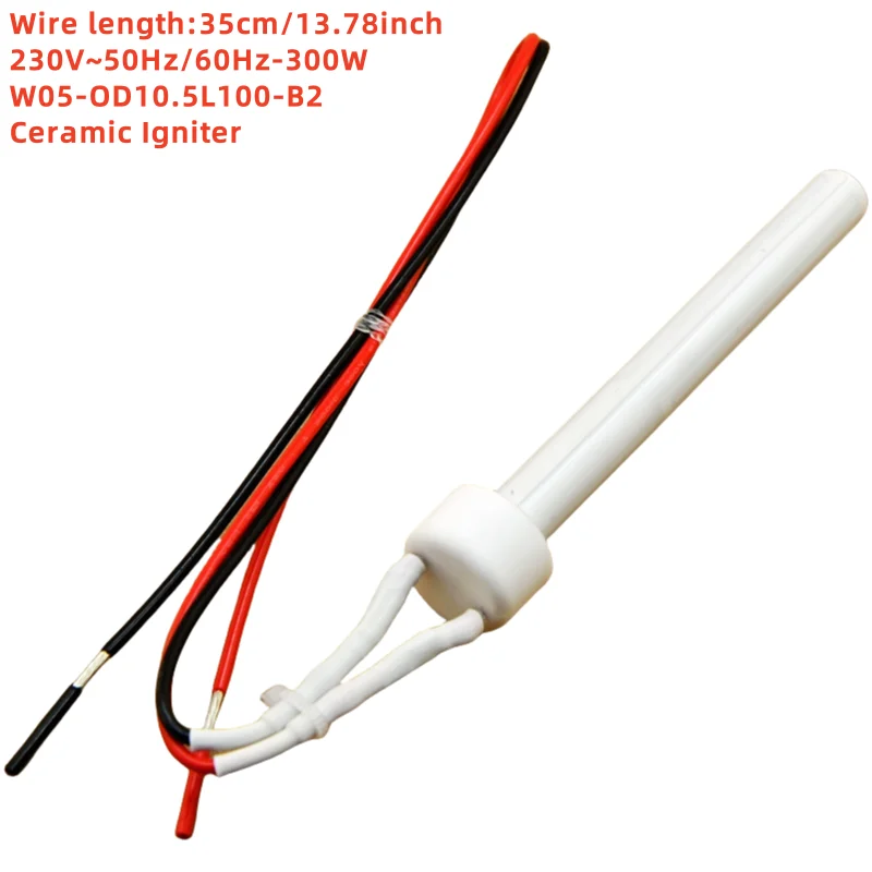 pellet igniter ceramic 220V300W Dry burning resistant ceramic electric heating tube with fast ignition and long service life