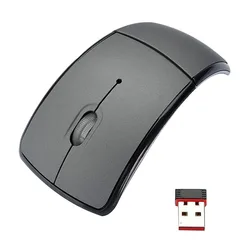 Ergonomic Wireless Folding Mouse with USB Mini Receiver (GRAY)