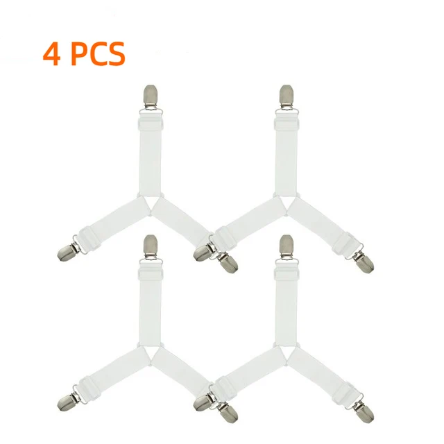Elastic Bed Sheet Grippers and Organizers - 4-Pack Set