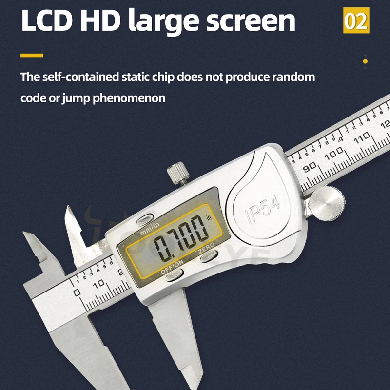 IP54 Stainless Steel Digital Calipers Pachymeter Measuring Tools Carpenter Tools Electronic Caliper Metal Vernier Ruler