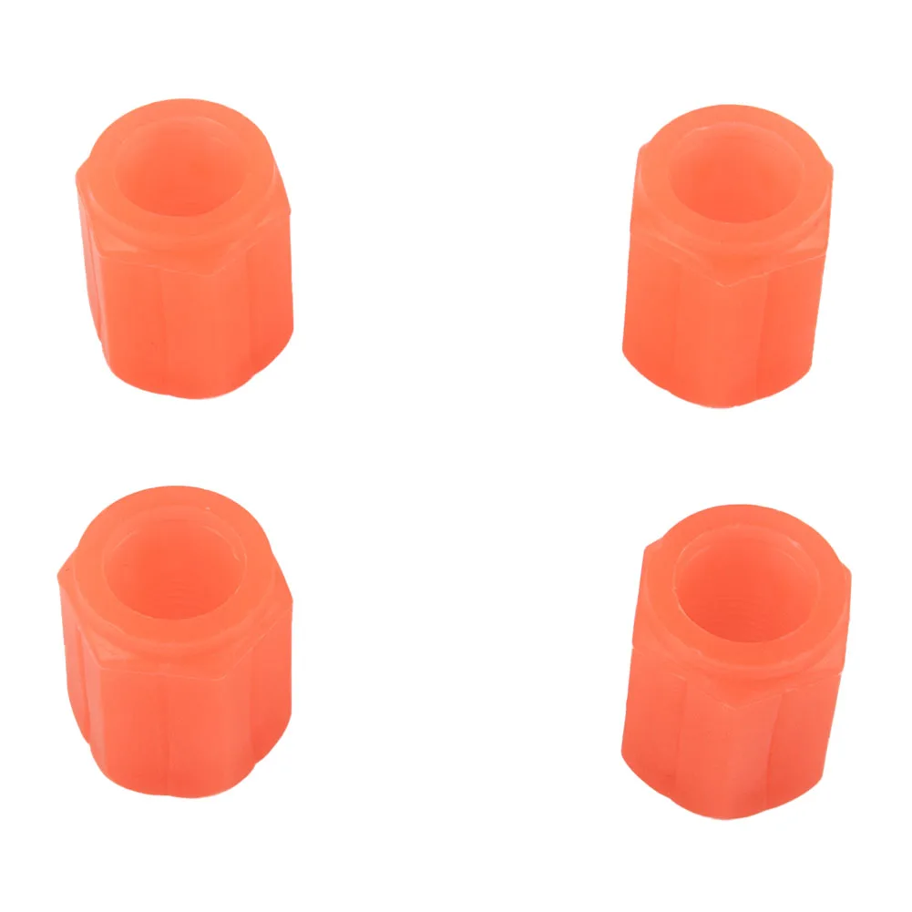 

4 PCS/Set Valve Covers Yellow Fluorescent Green Luminous Bike Tire Valve Stem Cap Universal Car Tire Valve Cap