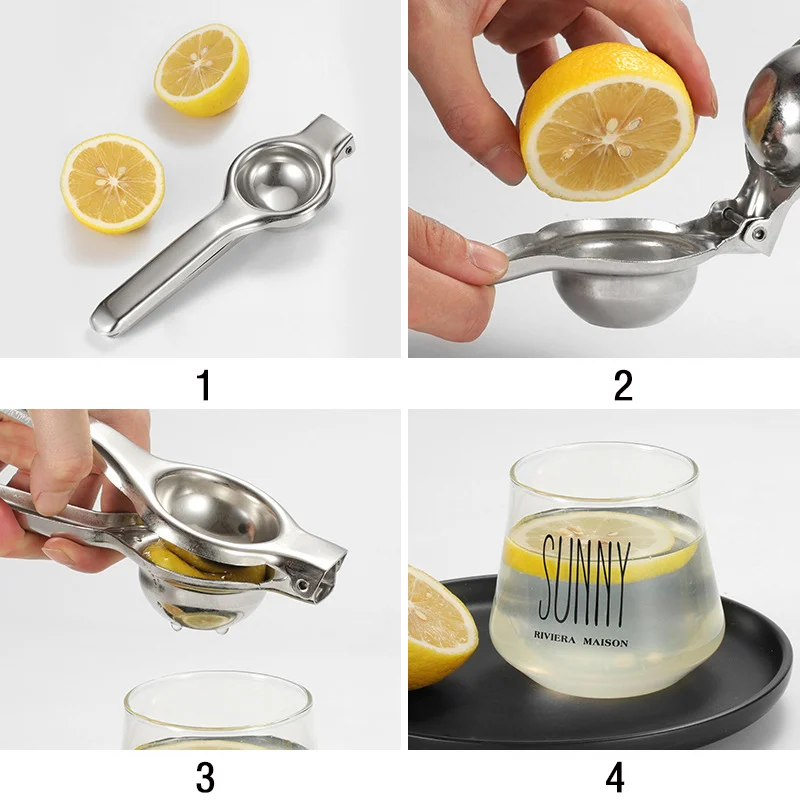 Fruit Juicer Lemon Squeezer Juice Squeezer Lemon Squeezer Stainless Steel Manual Juicer Processor Kitchen Accessories Juice Fruit Pressing Citrus Orange Juicer Lemon Press