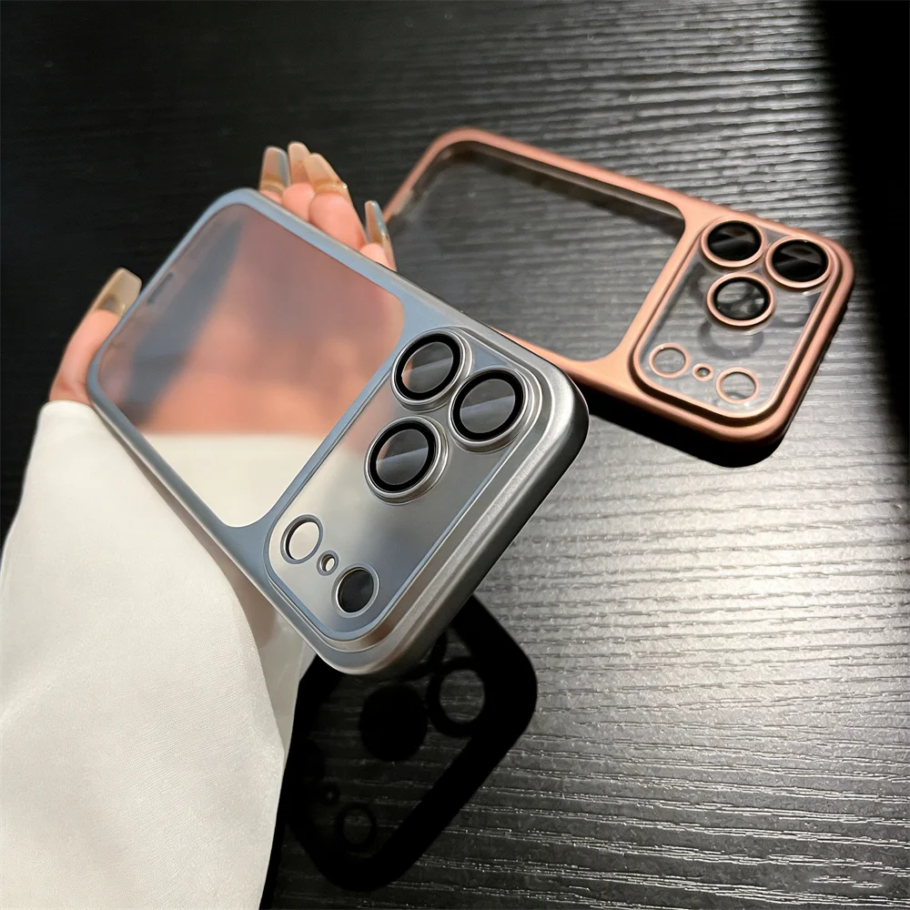 Luxury Ultra Slim Plating Matte Soft Case with Camera Protection and Frosted Shockproof Cover