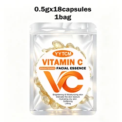 Radiant Glow Vitamin C Facial Serum with Hyaluronic Acid & Retinol - Moisturizing & Firming Formula with Vitamin E - 1 Bag 18 Capsules