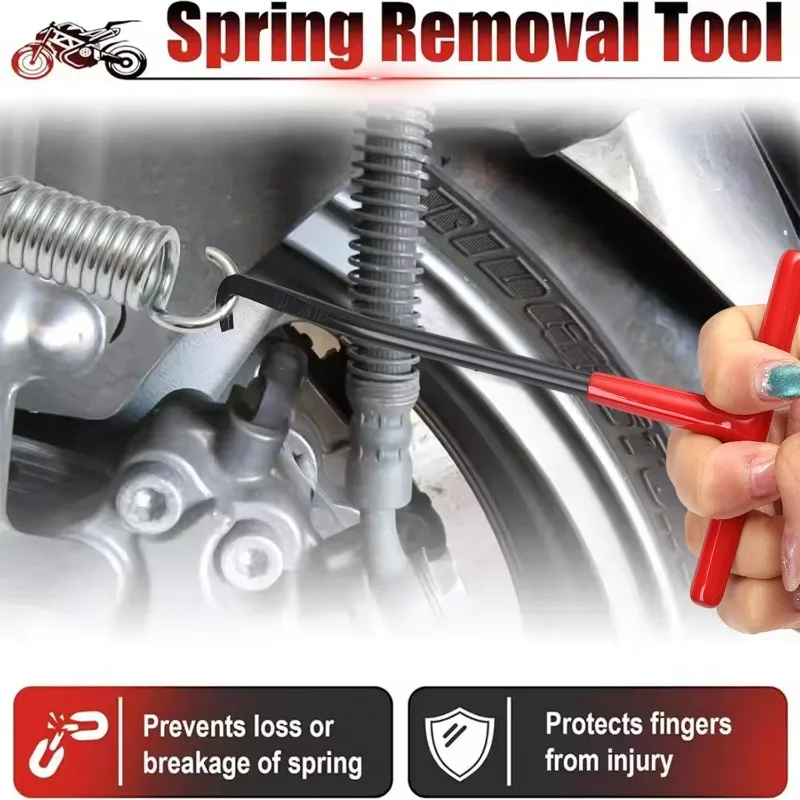 Exhaust Spring Puller Tool Snowmobile ATV Motorcycle Muffler Exhaust Stand Removal Tool T-Handle Type with Rubber Coating