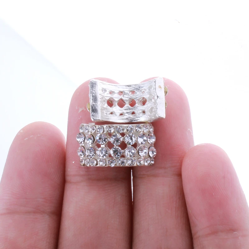 10PCS 10*20MM 세련 된 아치 모양 크리스탈 라인 석 단추 결혼식 꾸밈 라운드 진주 단추 장식
