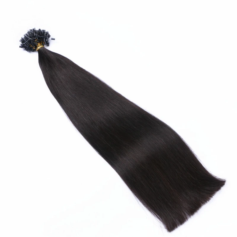 20inch Straight Micro Ring Virgin Hair Extensions Red Remy Natural Color Brown Micro Bead Loop Human Hair Extension 14-26inch