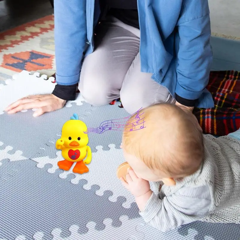 Cartoon Musical Electric Dancing Duck Toy with Music And Lights Kids Infant Toddler Shower Gift Children\'s Day Birthday Gifts