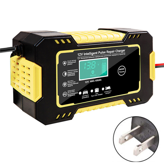 Battery Charger Digital LCD Display Full Automatic 12v Car Battery Charger Power Puls Repair Chargers Wet Dry Lead Acid