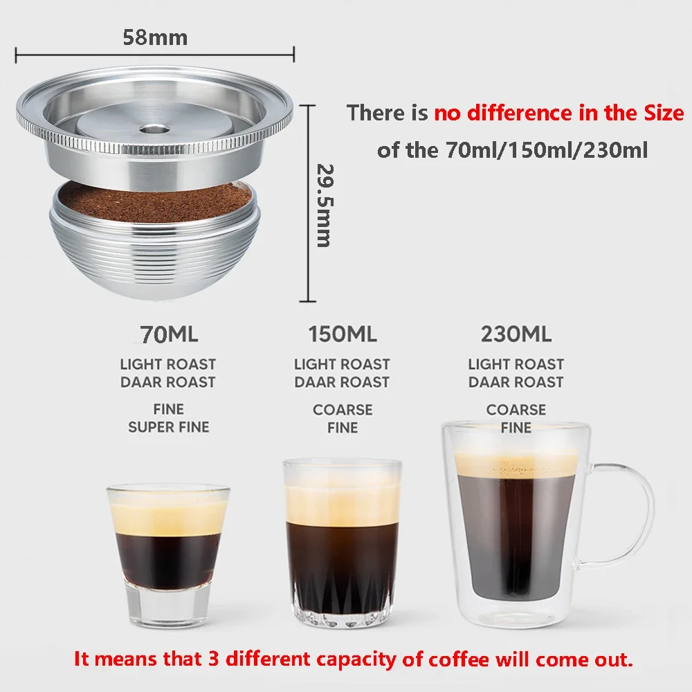 ネスプレッソとデロンギの詰め替え可能なコーヒーカプセル,再