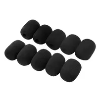 JCD 10pcs Mini Microphone Foam Covers Mic Protector Covers Replacement Headset Windshield Sponge Cover Microphone Cover for Mic 4