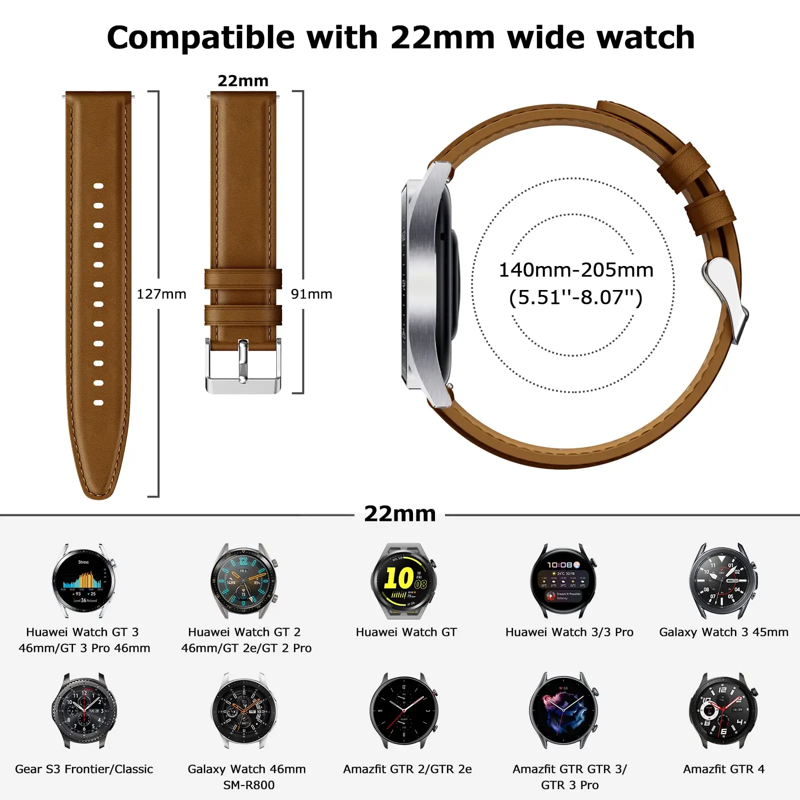 ȭ ġ GT3  ü Ʈ, 22mm, 46mm/GT2 /GT2e/GT2 46mm/GT3 , ȭ ġ 3  ü Ʈ