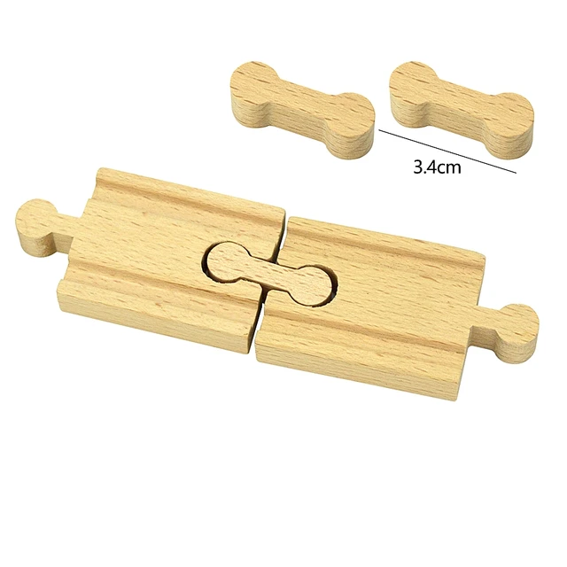 Wooden Railway connect Fixer Train Track Set Accessories Connector Toys Holder Fit Brio Wooden Track Toys Educational 6