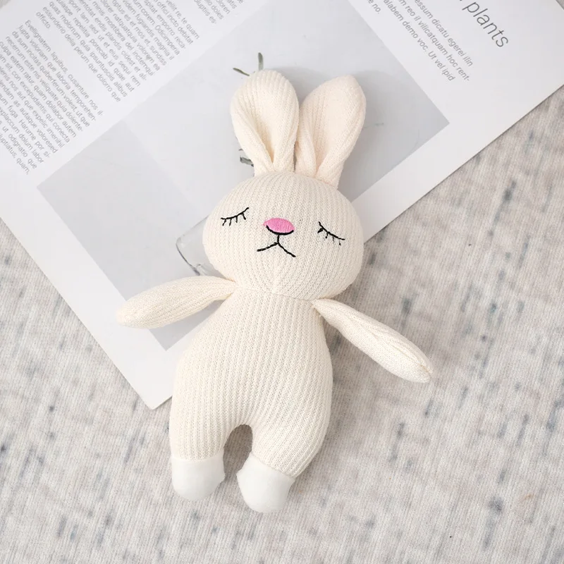 1pcs 20cm 수건 토끼 귀여운 Schoolbag 스트라이프 펜던트 어린이 선물 인형 귀여운 펜던트 Kawaii 소녀 파티 장식