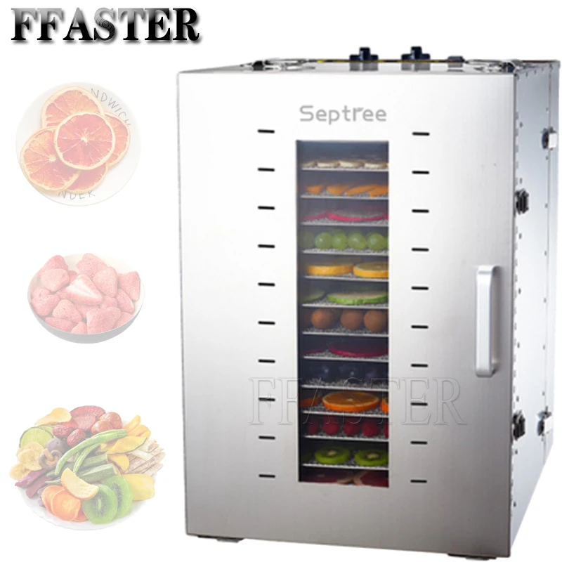 

Food Dehydrator Vegetable Fruit Dryer 16-layers Stainless Steel Commercial Food Drying Machine Pet Food Mushroom