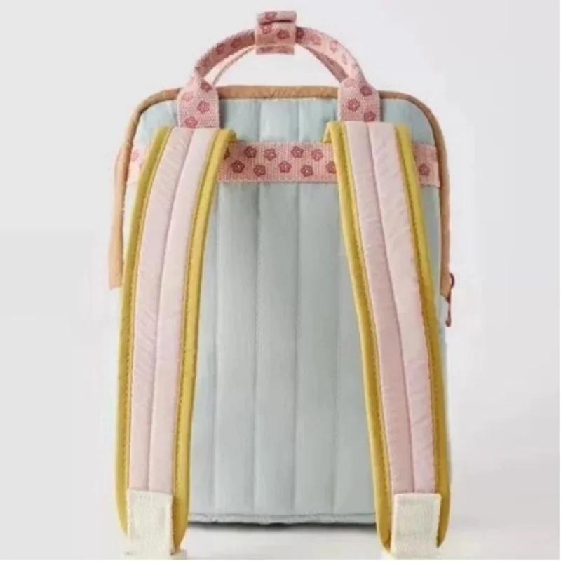 New Children's Backpack, Children's Shopping Bag, Personalized Embroidery, Cute Sunflower Color Blocked Small Backpack 5