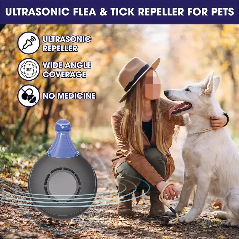 Ultrasonic Flea & Tick Repeller For Pets-Dog Flea & Tick Control The Collar Will Protect Your Pets Automatically