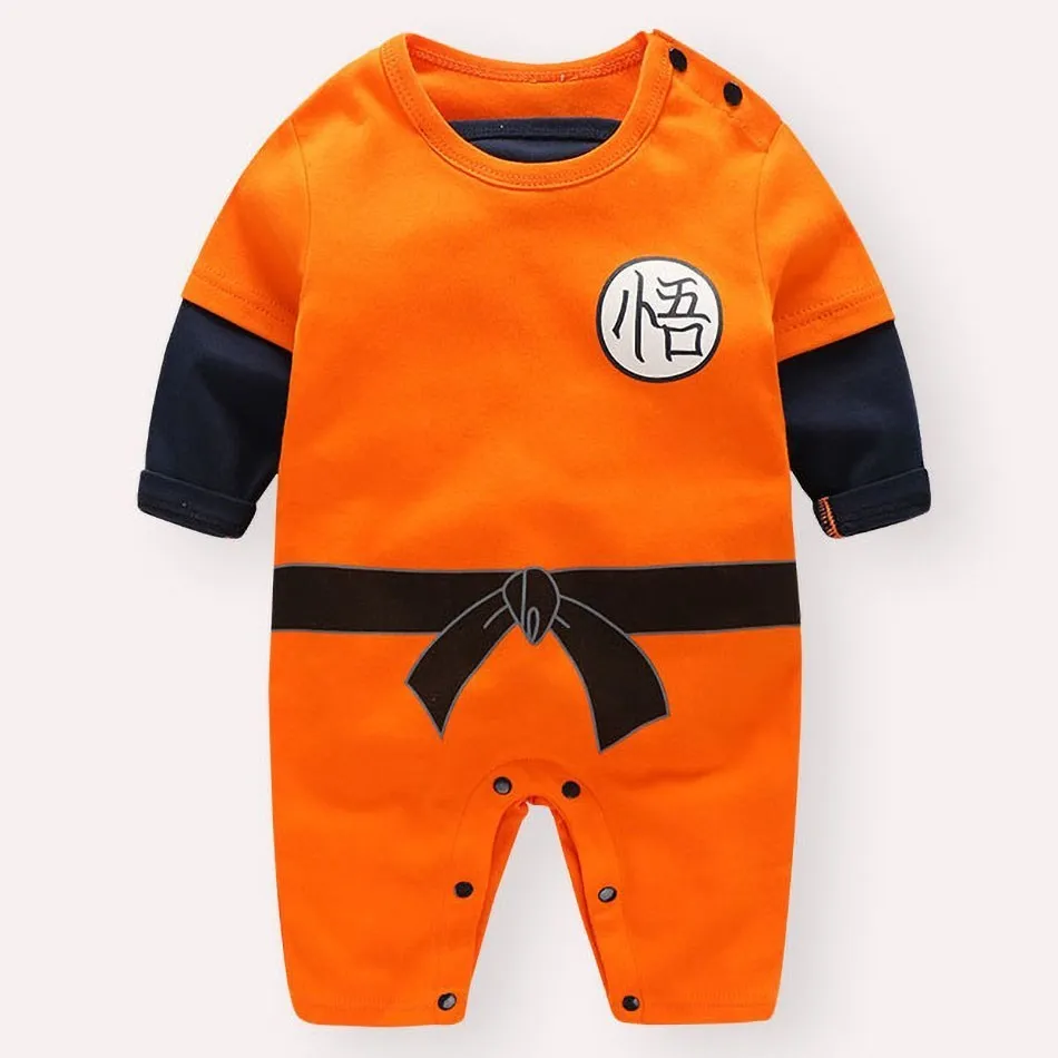 Anime Baby Rompers Newborn Cosplay Costume Infant Akatsuki Frieza Vegeta Luffy Tanjirou Cotton Clothes Boys Girls Kids Outfit Baby Bodysuits made from viscose 