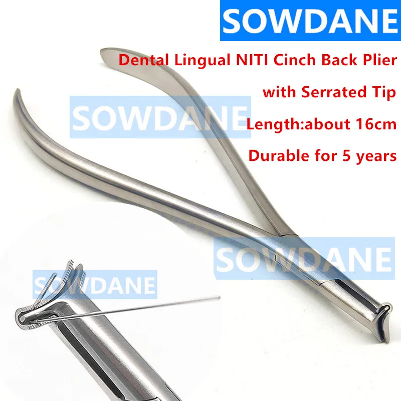 Dental Orthodontic Lingual ArchWire NiTi Cinch กลับ Plier เครื่องมือยาว