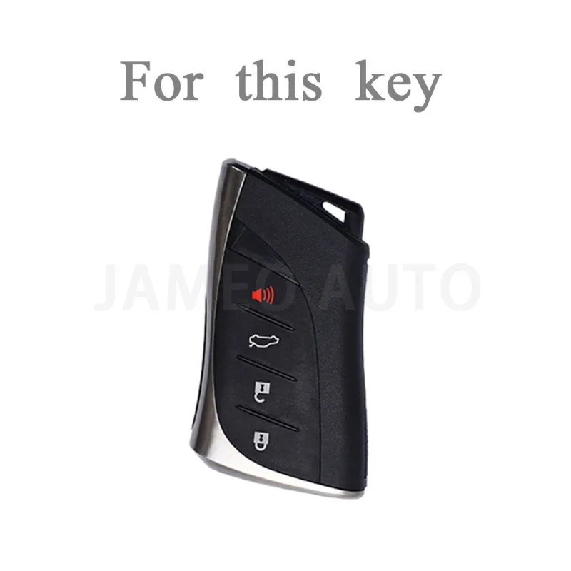 Premium Car Key Case Shell Cover with 4-Button Protection - Sleek Fob Accessory