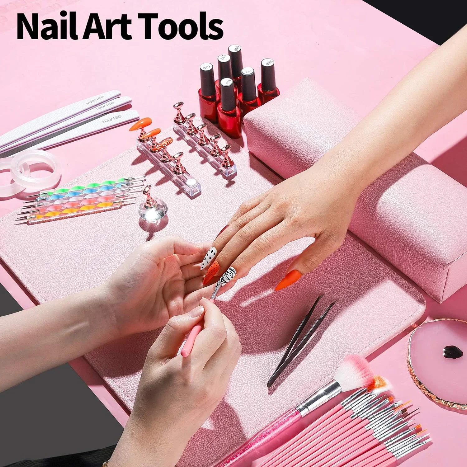 Professional Nail Art Kit: Complete with Brushes, Dotting Pens, Holders & Essential Tools. Perfect for Salon Pros & Home DIY - 6