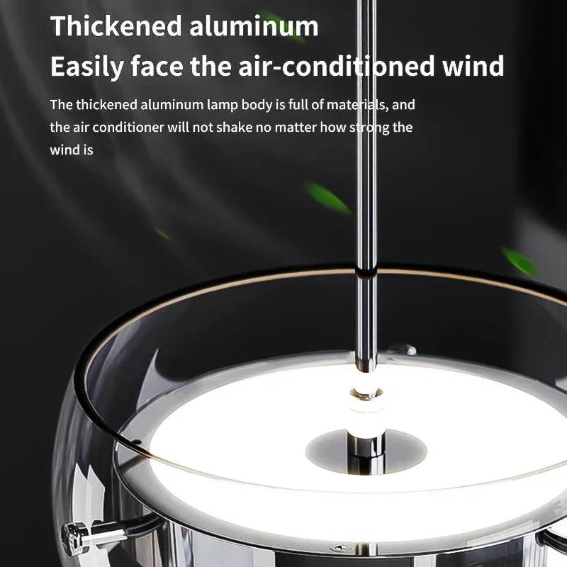 LED Modern Minimalist Dining Table Light Glass Restaurant Pendant Light Single Head Three Head Restaurant Light Indoor Lighting