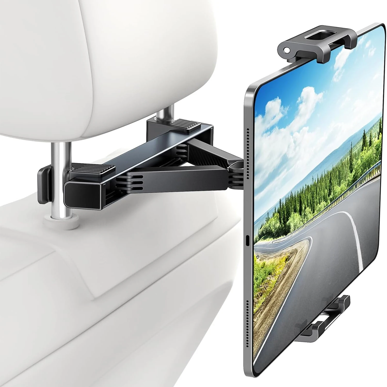 360 ° Universelle Auto-Kopfstützenhalterung – wasserdichter und langlebiger mobiler/Tablet-Halter aus ABS für Rücksitzunterhaltung