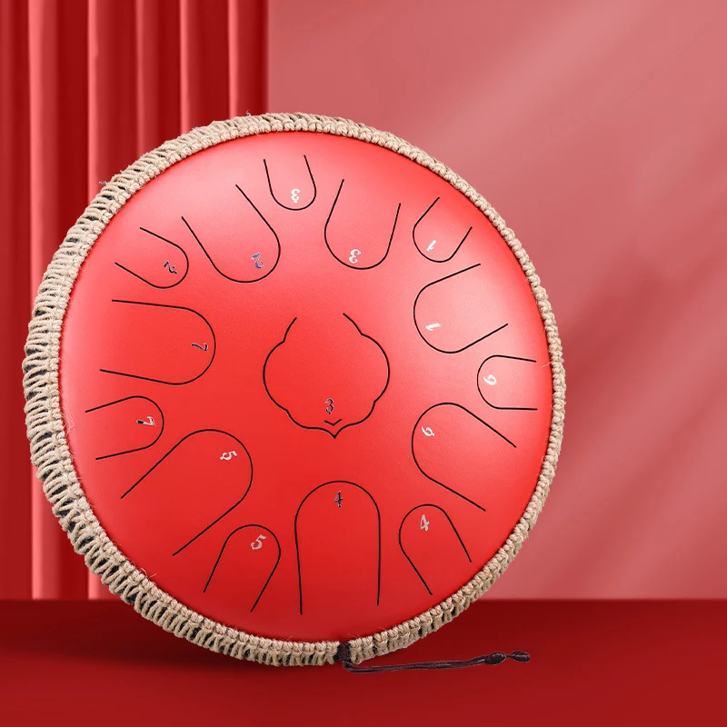 Hluru 15 Notes Glucophone Steel Tongue Drum 13 Inch 14 Inch 15 Notes C/D Tone Music Drum Ethereal Percussion Instruments