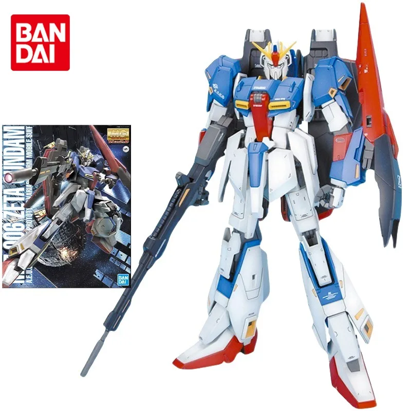 

Bandai Gundam Assembly Model Kit Anime Figure MG 1/100 MSZ-006 Zeta Gundam Genuine Gunpla Action Figures Gifts for Children Toys