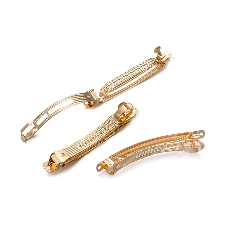 10 stücke 80/100mm Metall Französisch Haars pange Haars pangen für DIY Alligator Haarnadel Bogen Snap Pferdes chwanz Halter Schmuck Herstellung Zubehör – Detail 4
