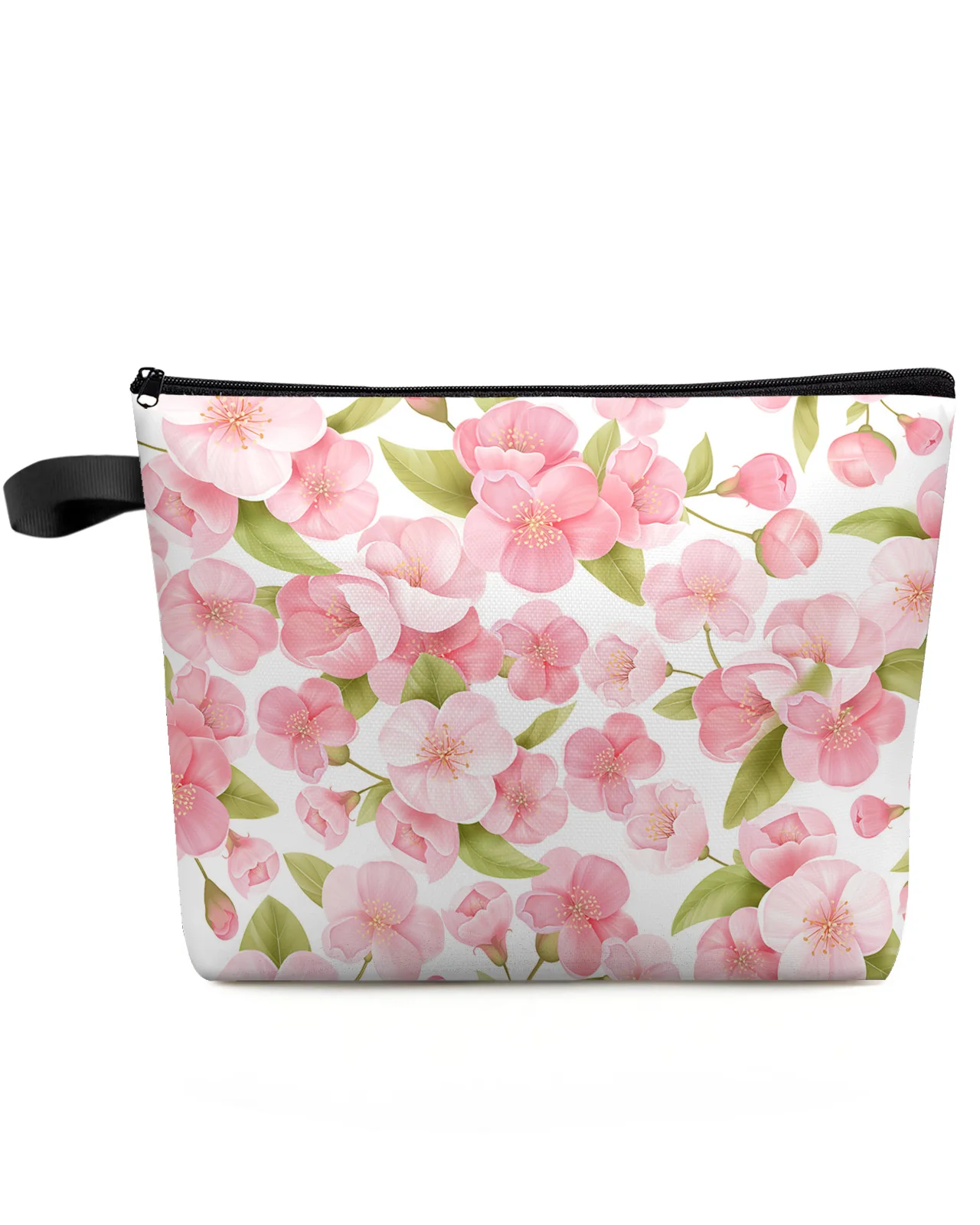 

Pink Peach Blossom Flower Makeup Bag Pouch Travel Essentials Lady Women Cosmetic Bags Toilet Organizer Kids Storage Pencil Case