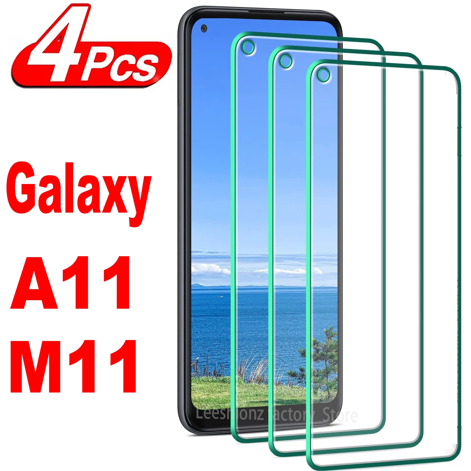 2/4Pcs Screen Protector Glass For Samsung Galaxy A11 M11 Tempered