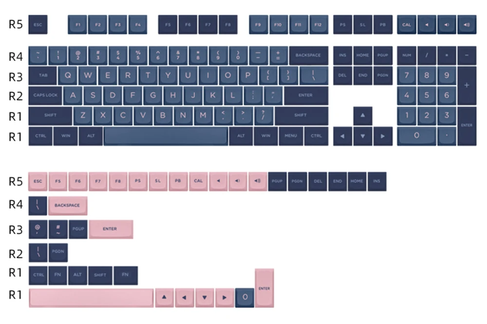 Deep Space Gk5 Profile Doubleshots Keycap Grupo Pbt para Keyboard Poker 87 Tkl 104 Ansi Xd64 Bm60 Xd68 Bm87 Bm65 - Imagem 3