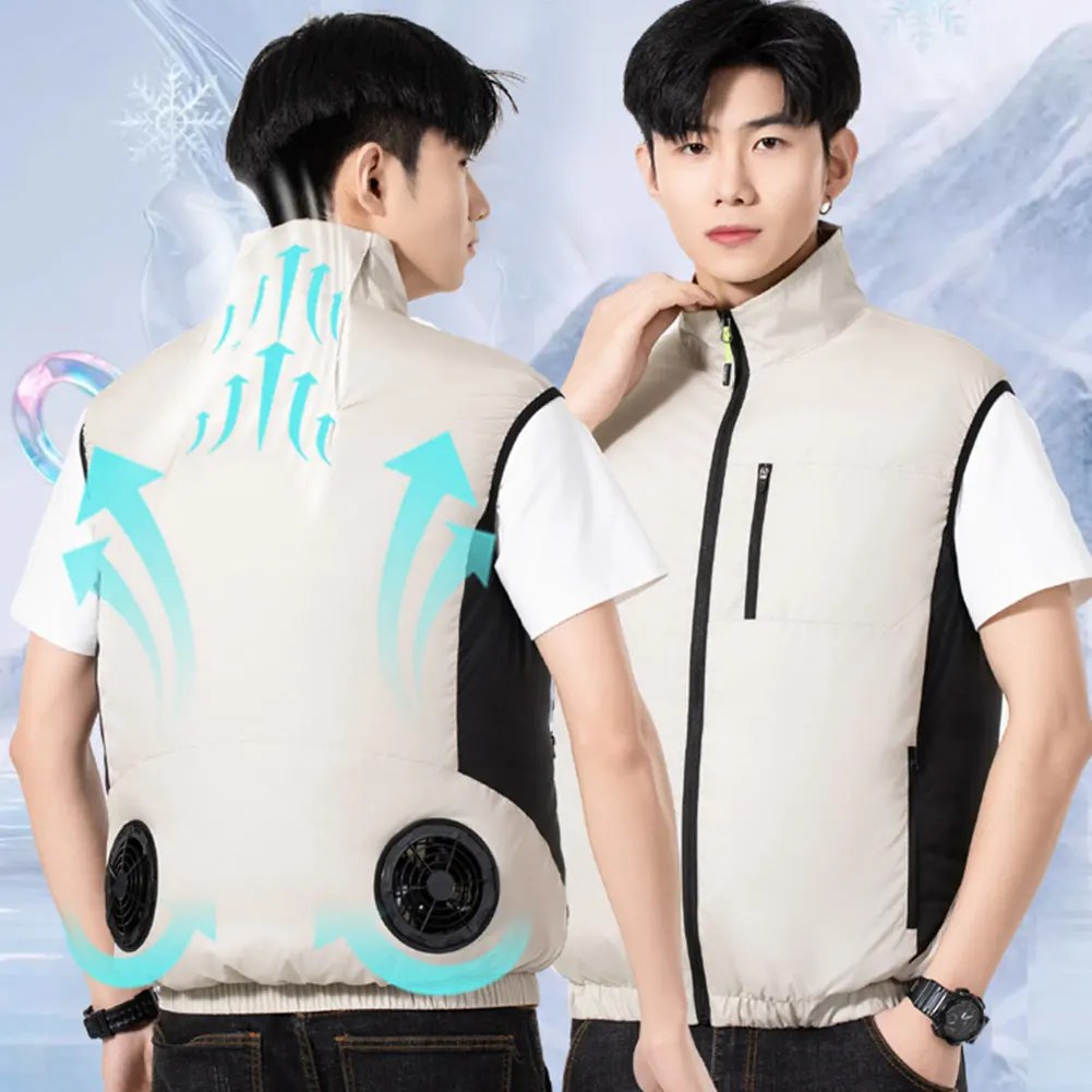 Veste rafraîchissante homme été avec ventilation USB pour pêche travail et sport extérieur